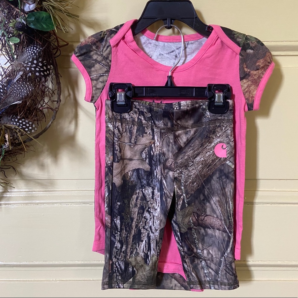 NEW Carhartt coral, Mossy Oak camo set 18M